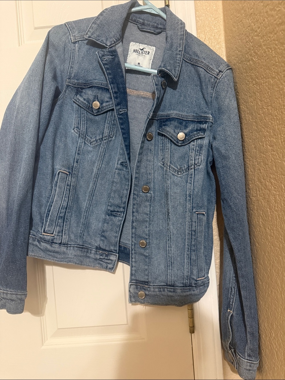 Hollister Medium Wash Blue Denim Jacket
